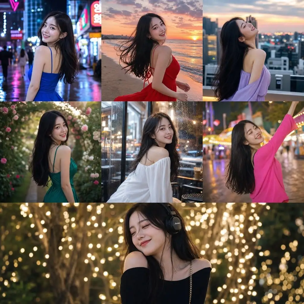 电影感韩国少女写真 | 超写实AI人像提示词