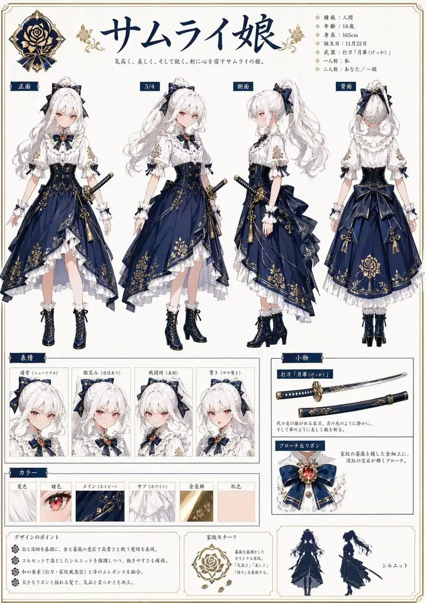 武士公主角色设定集 | サムライ姫日式动漫人设