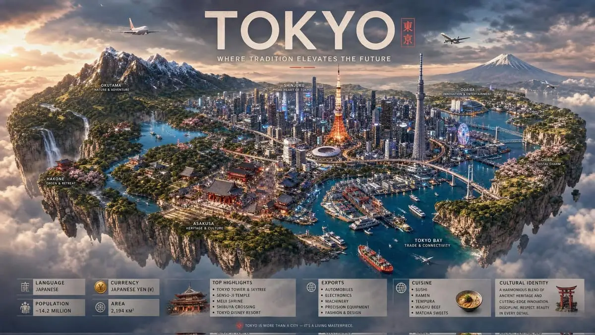 微缩悬浮国度:超精细国家地理风旅行海报