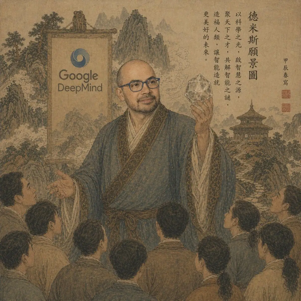 古卷圣贤 · 谷歌DeepMind愿景图AI绘卷