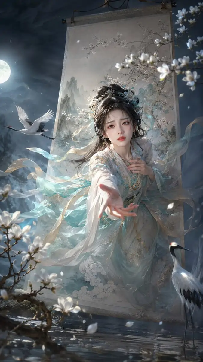 画中美人·破卷而出 | 东方奇幻AI海报生成器