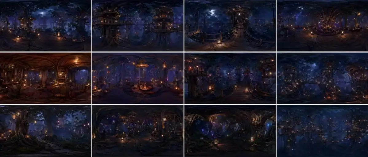 360°森林世界全景网格:电影级球形VR环境