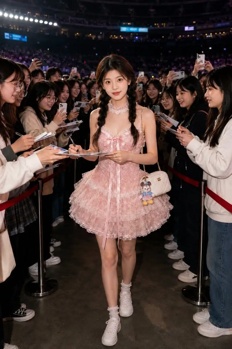 演唱会粉丝签售现场真实感AI写真