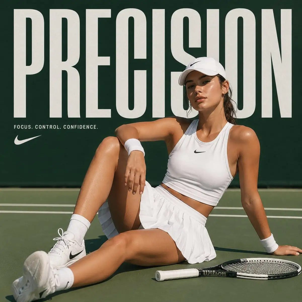 高级时尚网球女运动员大片 | Vogue x Nike 风格