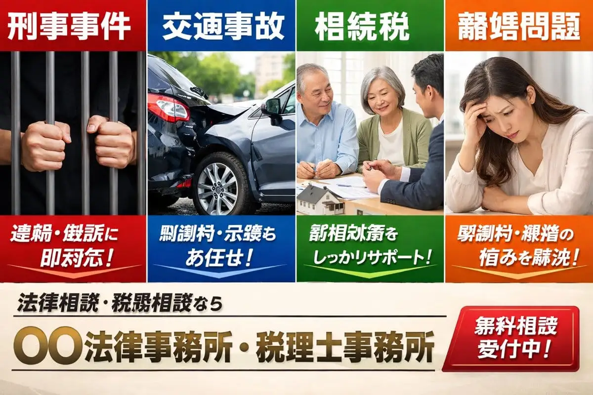 日本法律服务LP横幅设计|律所税务师事务所广告Banner