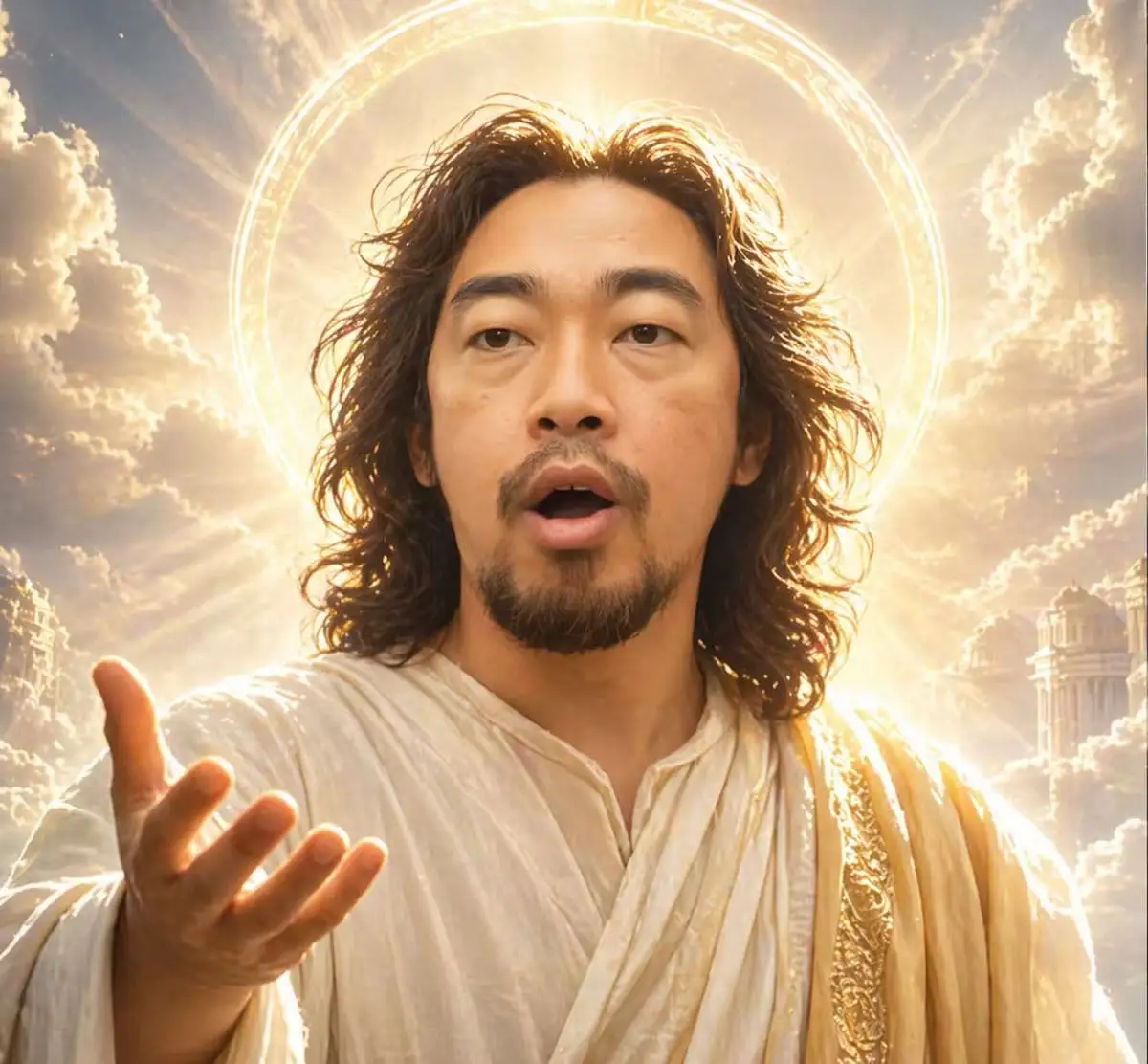 面部遮挡的神圣光环肖像生成