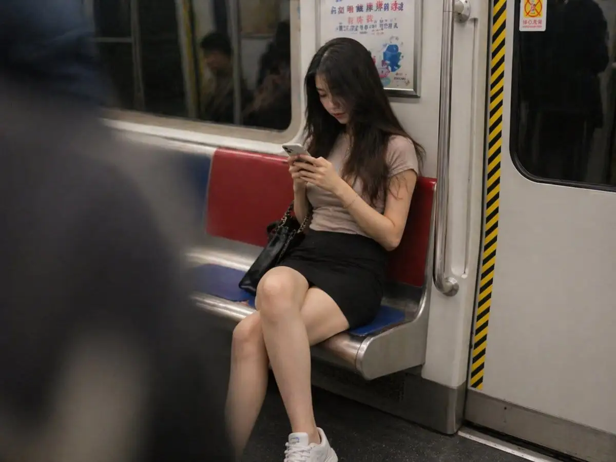 地铁抓拍:自然光影人像写真