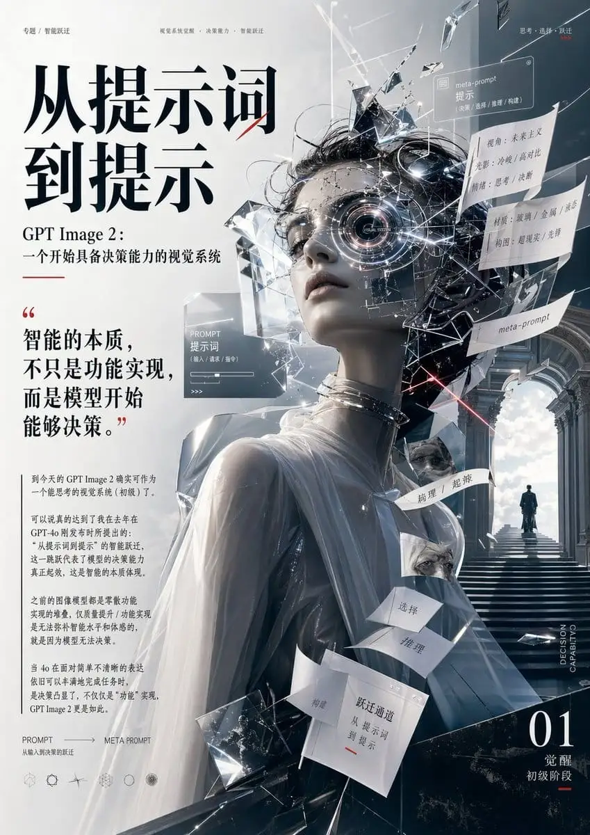 未来主义AI视觉海报:从提示词到决策系统