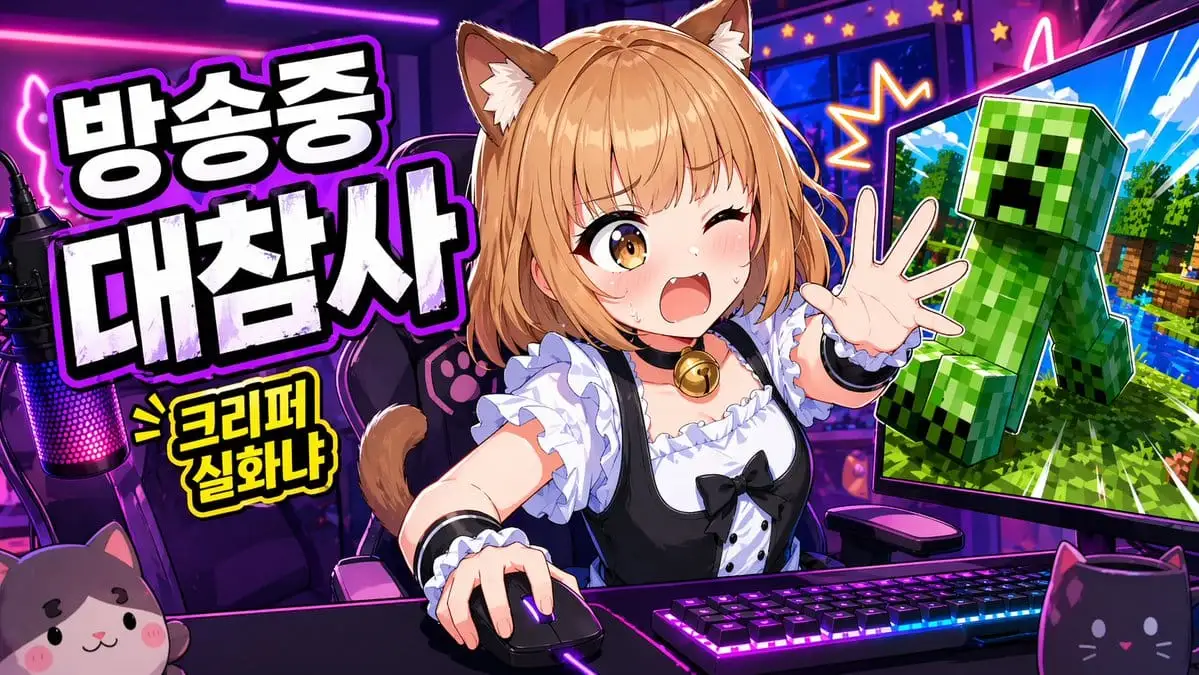 动漫风VTuber Minecraft直播封面图生成
