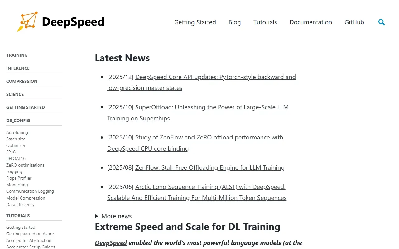 DeepSpeed 截图